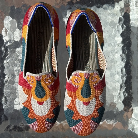 Rothy's Moroccan Print Amber Loafers Shoes RARE Retired Flats Colorful 9 W - Picture 9 of 9